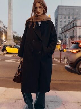 Zara Soft Oversized Black Coat